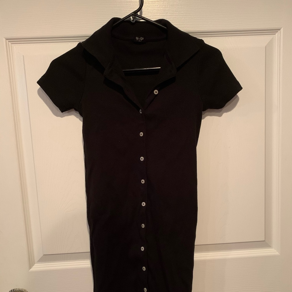 John galt (brandy melville) black button dress